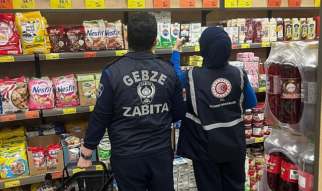 Gebze'de fiyat etiketleri denetlendi