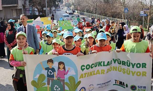 Gebzeli çevreci miniklerden sıfır atık farkındalık yürüyüşü