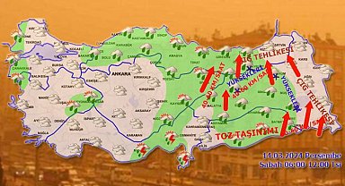 Güneydoğu'da toz taşınımı uyarısı!