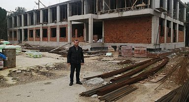 İpsala'daki TOBB İlkokulu inşaatı hızla sürüyor