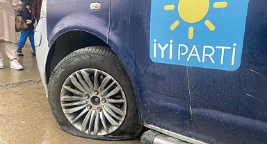 İYİ Parti adayının seçim aracına saldırı