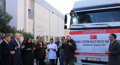 İzmir Milli Eğitim'den Gazze'ye yardım tırı
