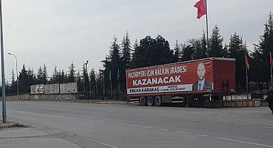 Reklamın iyisi kötüsü olmaz! Bağımsız adayın reklam TIR'ı gündem oldu