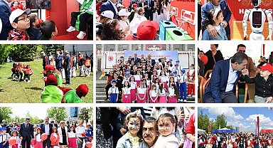 Bakan Tekin, TBMM bahçesinde çocuklarla buluştu