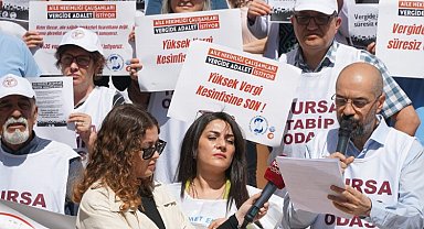 Bursa'da sağlık çalışanları vergide adalet istiyor