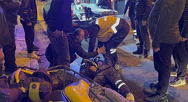 Düzce'de otomobil kuryeye çarptı: 1 yaralı