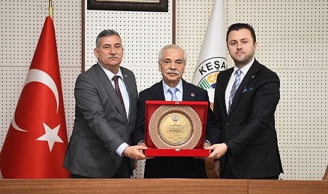 Keşan Ticaret ve Sanayi Odası'ndan Mehmet Özcan'a ziyaret