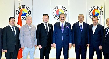 Keşan TSO'dan TOBB Başkanı M. Rifat Hisarcıklıoğlu'na ziyaret
