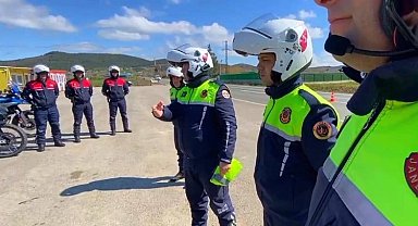 Keşan'da motosiklet sürücülerine bayram sürprizi