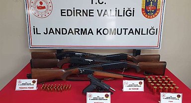 Keşan'da silahlı kaçakçı yakalandı!