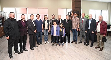 Keşanlı basın mensuplarından  Mehmet Özcan'a hayırlı olsun ziyaret