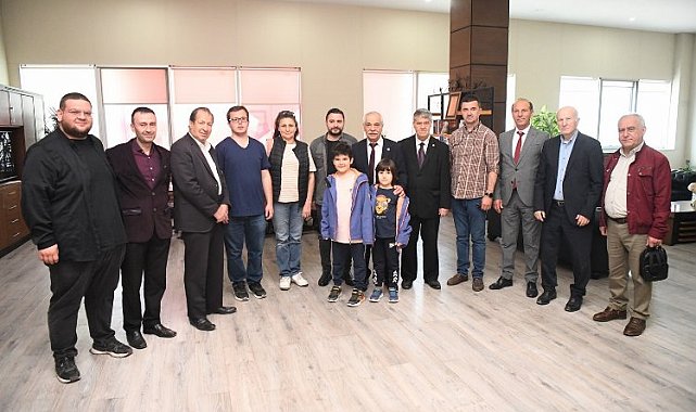 Keşanlı basın mensuplarından Mehmet Özcan'a hayırlı olsun ziyaret