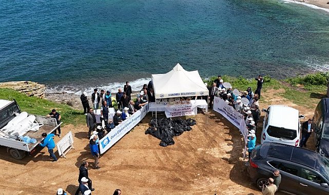 Kocaeli'de Sardala Koyu'ndan 30 poşet atık toplandı