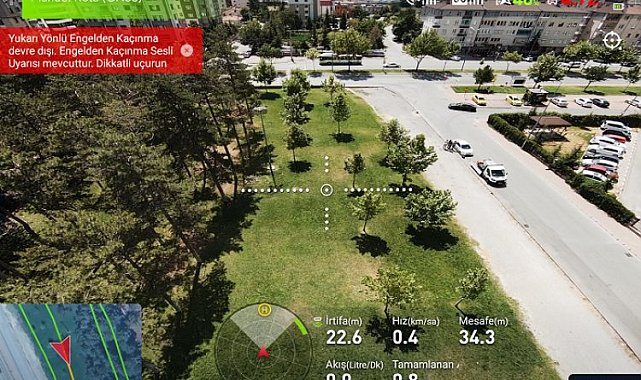 Kocasinan, drone ile tüm açık alanları ilaçlıyor