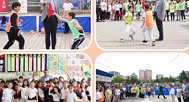 Bakan Tekin öğrencilerle oynadı