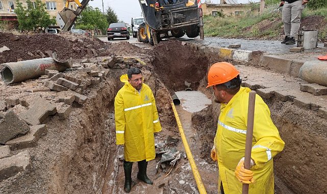 Başkan Arı, altyapı arızasının meydana geldiği noktada