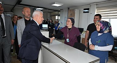 Başkan Bozbey'den hastane ziyareti