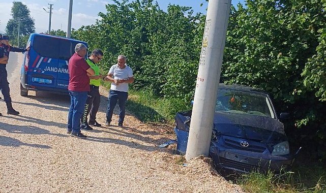 Düzce'de trafik kazası 2 kişi yaralandı