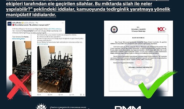 İstanbul'da ele geçirilen silah haberleri manipülatif!
