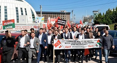 Kocaeli'de üniversite öğrencilerinden İsrail protestosu