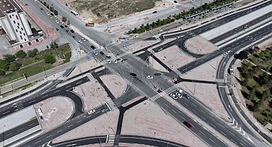 Konya'da köprülü kavşağın üst tarafı hizmete girdi