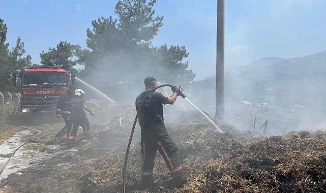 Manisa İtfaiyesi'nden samanlık yangınları uyarısı