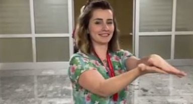 Mudanya'da hastane çalışanlarından 'el hijyeni'ne özel akım videosu