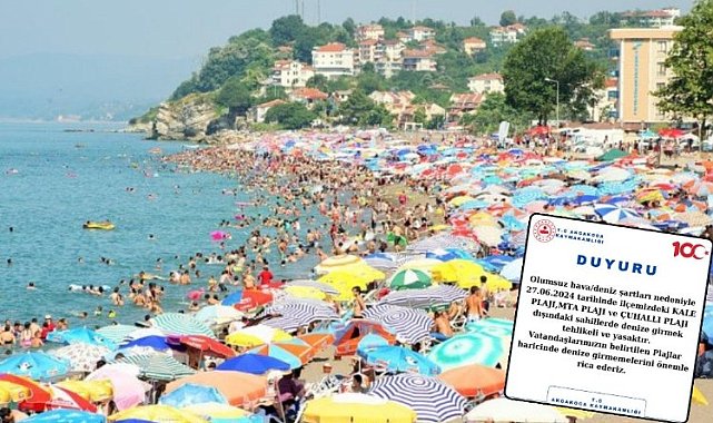 Akçakoca Kaymakamlığı belirli plajlar harici denize girmeyi yasakladı
