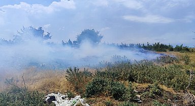 Boztepe Köyü'nde 200 dönümlük buğday ekili alan yandı