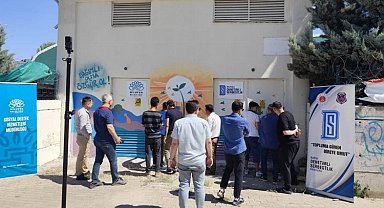 Nilüfer'de mesajlarını grafiti ile verdiler