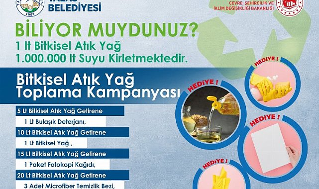 Çevre Günü'nde Talas'ta anlamlı kampanya