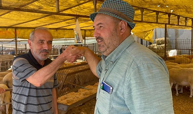 İzmit'te modern pazarda kurbanlık alışverişi sürüyor