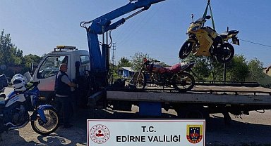 Keşan'da motosiklet sürücülerine trafik jandarma'dan uyarı!