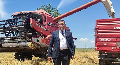 Keşan'ın ilk arpa hasadı yapıldı