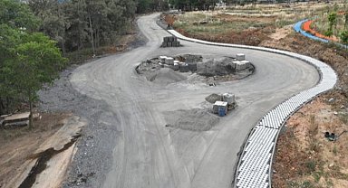 Kocaeli Gebze Millet Bahçesi iç yollarında yoğun çalışma