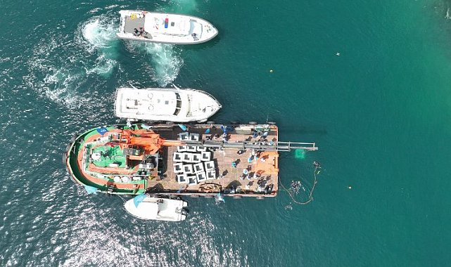 Kocaeli'de balıkçılığa yapay resif desteği... İlk resifler bırakıldı