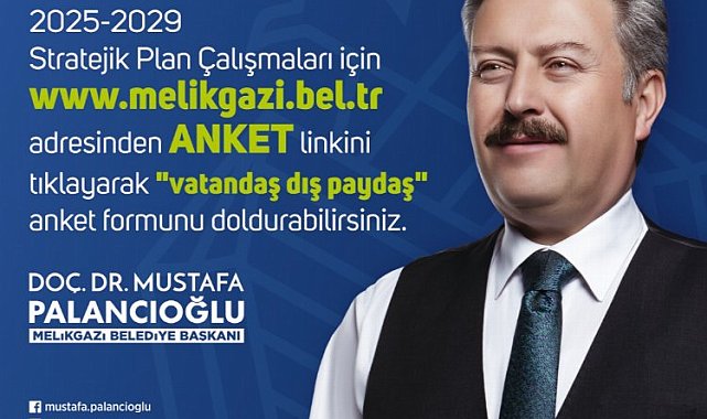 Melikgazi'den, "5 yıllık stratejik plan için vatandaş anketi"