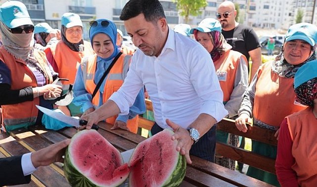 Rasim Arı mesai arkadaşlarını sahada ziyaret etti