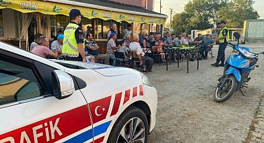 Beğendik'te motosiklet sürücülerine kurallar hatırlatıldı