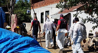 Düzce'de çöp evden 42 kamyon çöp çıktı