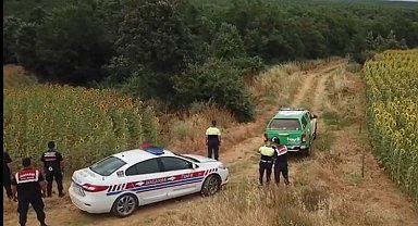 Edirne Keşan'da ormanlara drone ile denetim