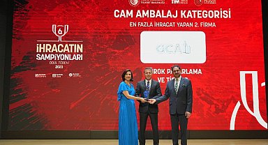 GCA, TİM ihracat şampiyonları listesinde 2'ncilik ödülüne layık görüldü