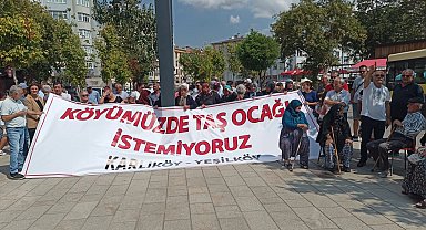Karlıköy-Yeşilköy taş ocağına karşı köy halkı seferber