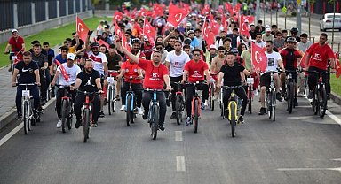 Kayseri'de 'Milletin Zaferi' bisiklet turuna yoğun ilgi