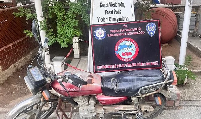 Keşan'da kayıp motosiklet bulundu!