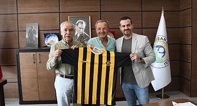 Keşanspor başkan adayı Şeref Aldanmaz, Mehmet Özcan'ı ziyaret etti