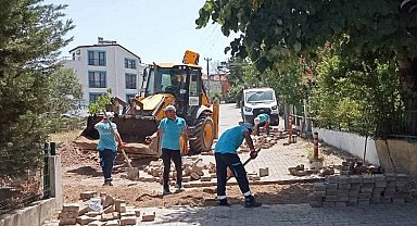 Kocaeli'deki turizm bölgelerinde parke yollar yenilendi