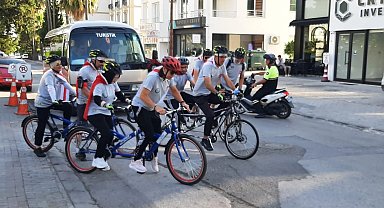 Konya'daki görme engelliler KKTC'de pedal çevirdi