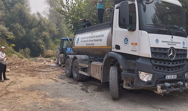Büyükşehir'den yangın söndürme çalışmalarına destek