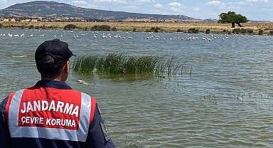 Edirne Jandarması Gala Gölü'nü koruyor